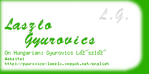 laszlo gyurovics business card